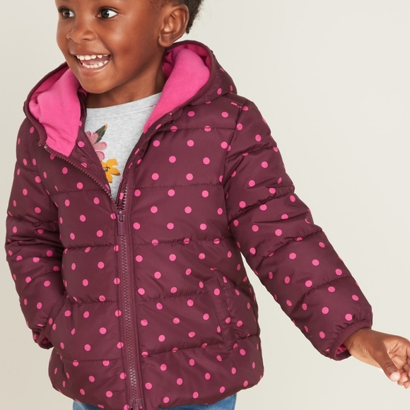 NWT Old Navy Maroon Pink Puffer Coat - Picture 4 of 6
